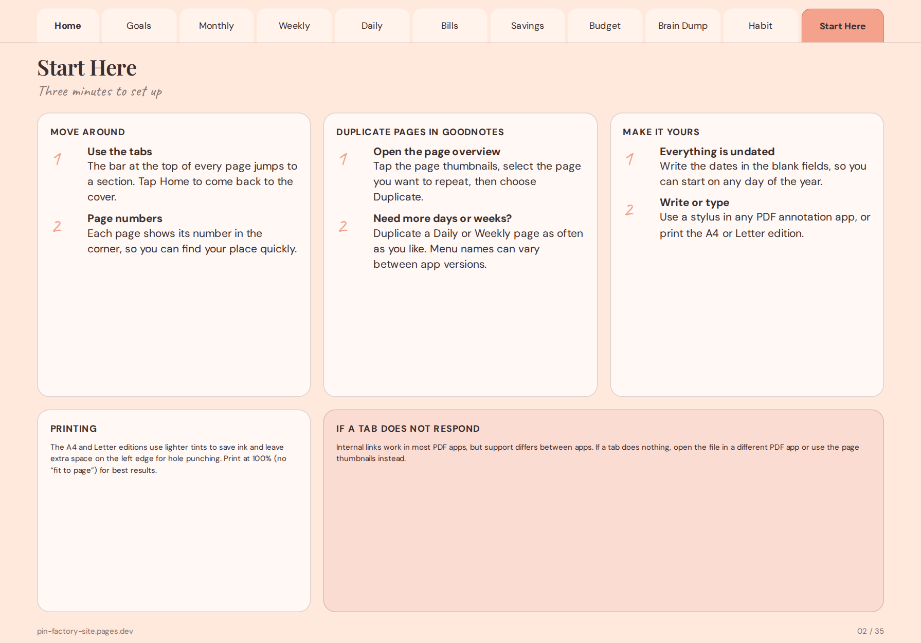 Monthly Budget Planner Kit preview, page 2
