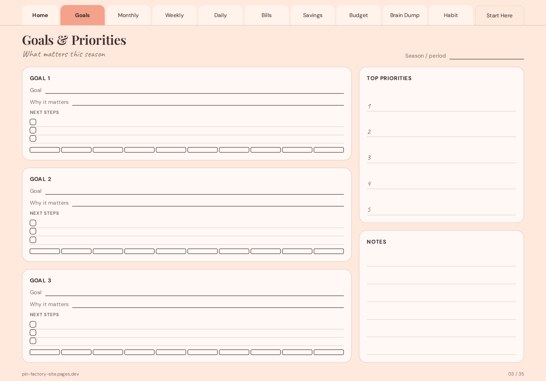Monthly Budget Planner Kit preview, page 3